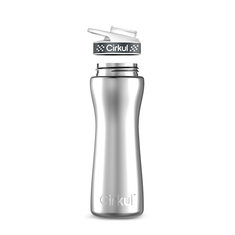 22oz. Stainless Steel Bottle & Comfort Grip Lid W153