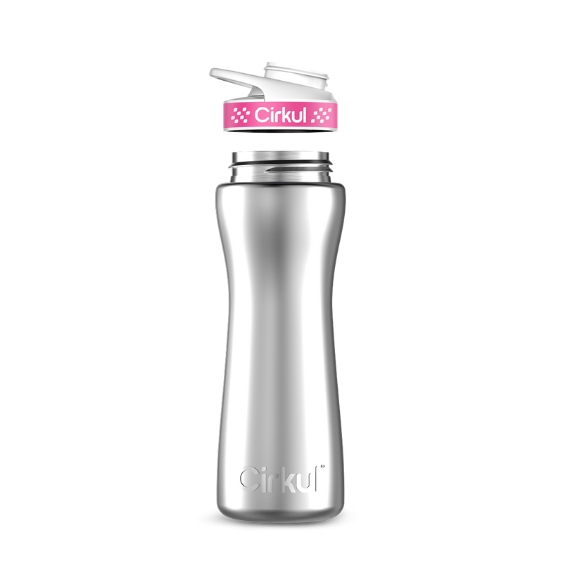 22oz. Stainless Steel Bottle & Comfort Grip Lid W153