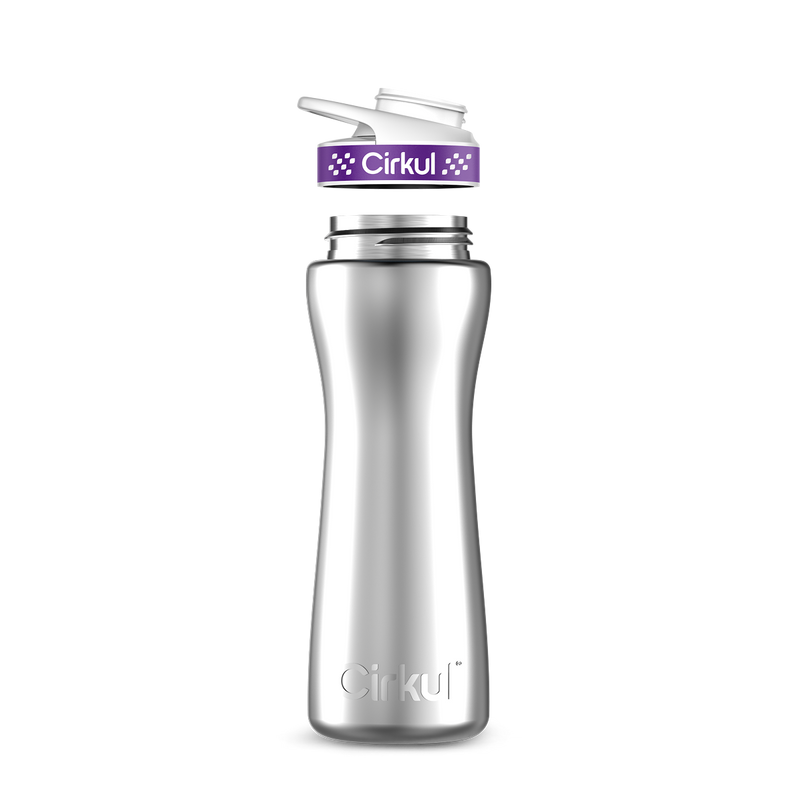 22oz. Stainless Steel Bottle & Comfort Grip Lid W153