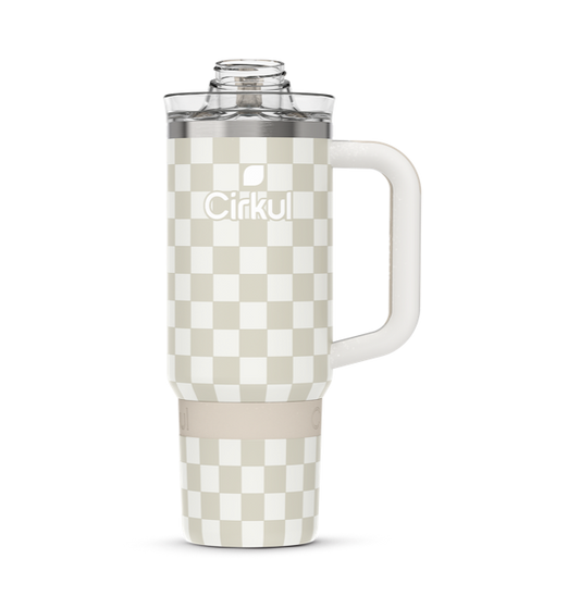 Limited Edition: 30oz. Taupe Tartan Travel StrawSip™ Tumbler NJJL